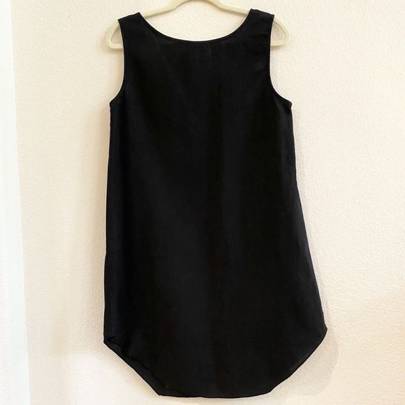 Clickby Color Me Cotton Women's 100% Linen Sleeveless Short Dress Pockets SZ M - Picture 10 of 10